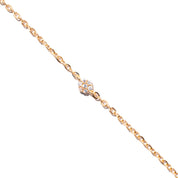 Bracelet doré Jael zircons ajustable - Bijou photographié sur fond blanc
