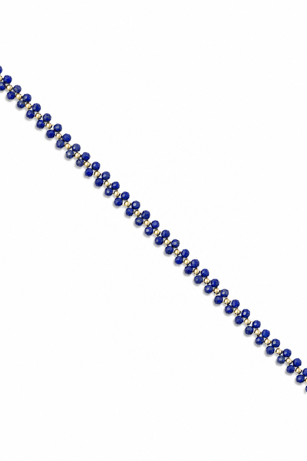 Bracelet doré Jahnis lapis lazuli