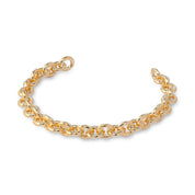 Bracelet jonc doré maille Lily - Bijou sur fond blanc