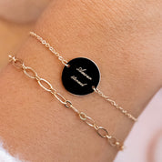 Bracelet Mantra Cœur laiton doré 3 microns imaginé et créé par Chloé Rose - Bijou porté