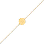 Bracelet Mantra Soleil laiton doré 3 microns imaginé et créé par Chloé Rose - Bijou photographié sur fond blanc