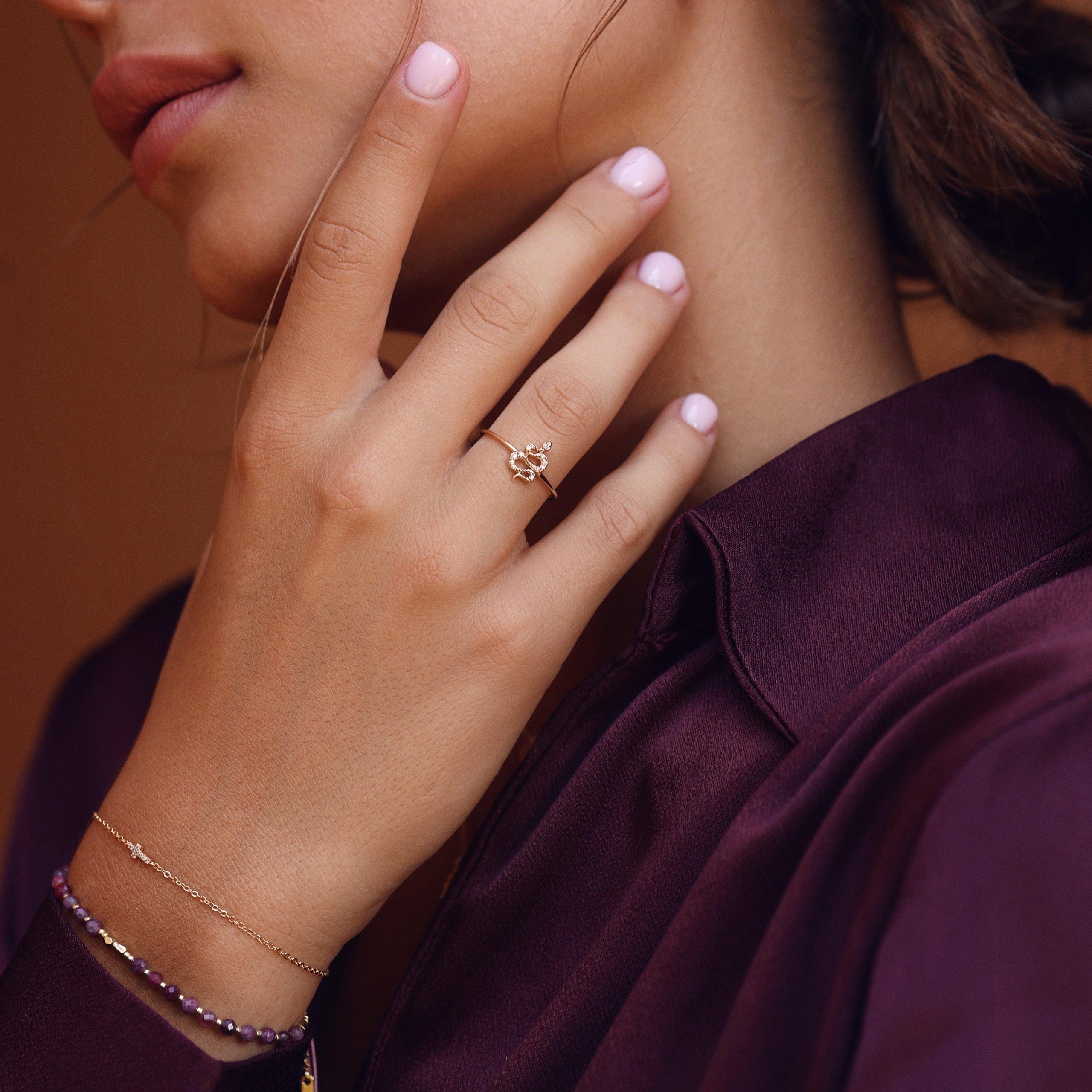  Bracelet doré mini croix zircons Xael - Bijou porté
