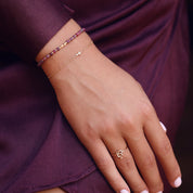 Bracelet doré mini croix zircons Xael - Bijou porté