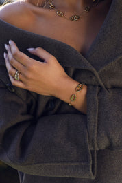 Bracelet doré Zaira en maille marine - Bijou porté