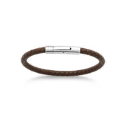 Bracelet pour homme en cuir tressé Harry - Bijou sur fond blanc