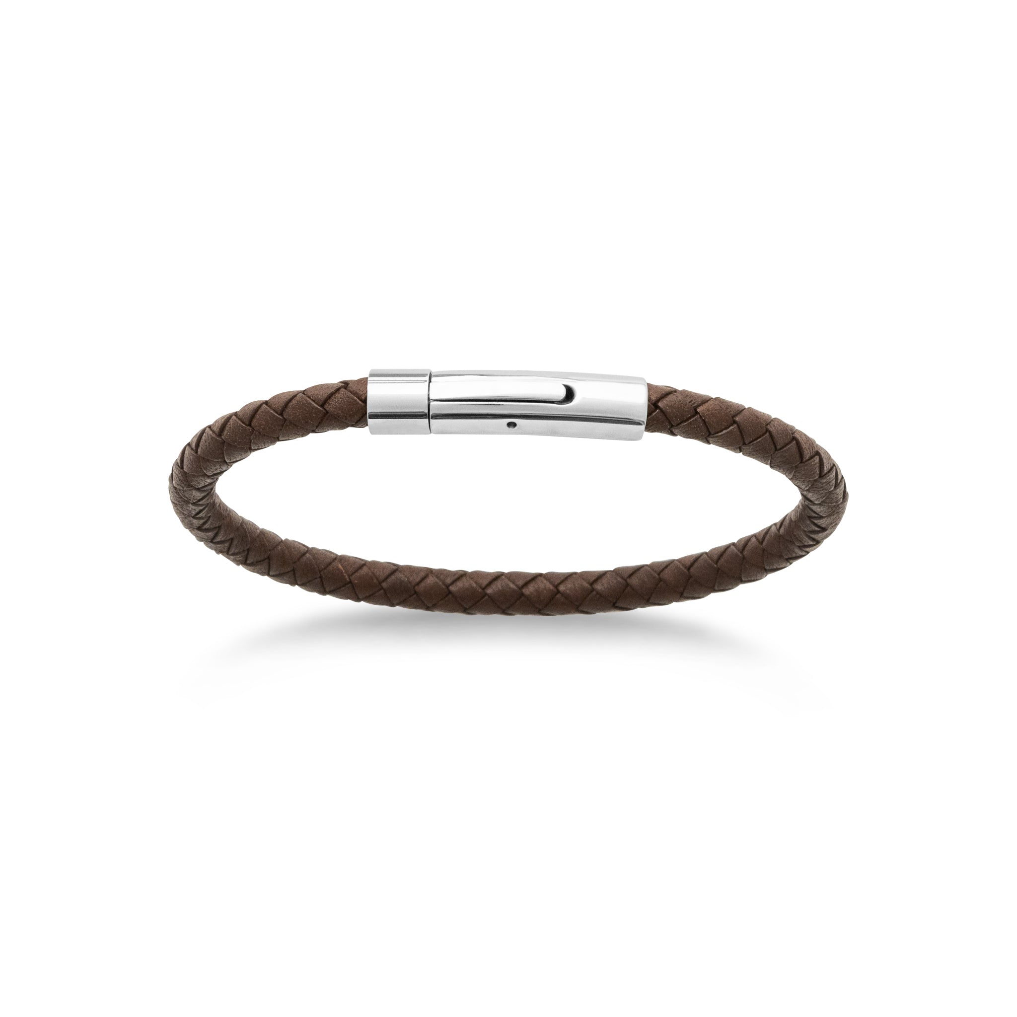 Bracelet pour homme en cuir tressé Harry - Bijou sur fond blanc
