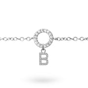 Bracelet personnalisable argent et zircons Betty - Bijou sur fond blanc
