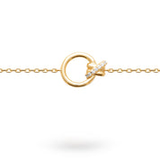 Bracelet personnalisable doré pour initiales et charms Kaïs