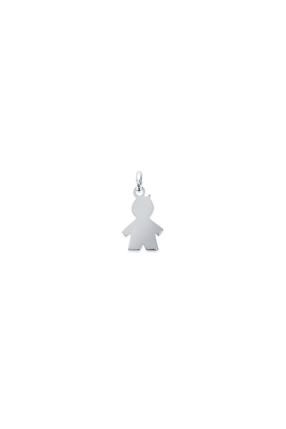 Pendentif en argent petit garçon - Bijou photographié sur fond blanc