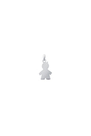 Pendentif en argent petit garçon - Bijou photographié sur fond blanc