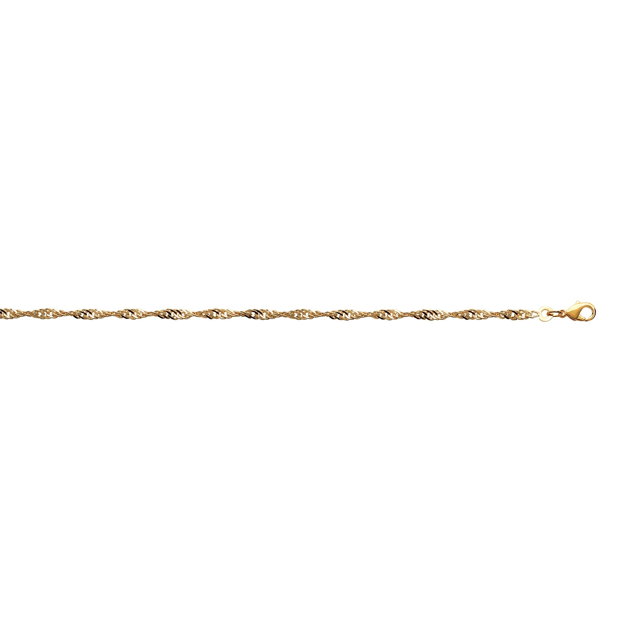 Collier doré chaîne Alissa torsadée - Bijou photographié sur fond blanc