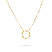 Collier doré et zircons Satine - Bijou photographié sur fond blanc 