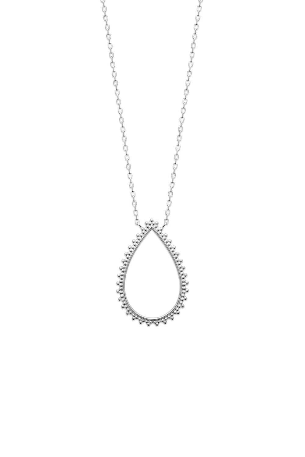 Collier en argent Suri pendentif goutte - Bijou photographié sur fond blanc