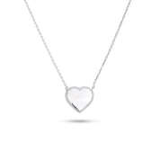 Collier Coeur en argent pendentif coeur - Bijou photographié sur fond blanc
