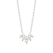 Collier Maissane en argent 925 pendentif zircons - Bijou photographié sur fond blanc