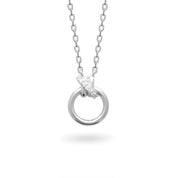 Collier personnalisable argent initiales et charms Kaïs - Bijou sur fond blanc