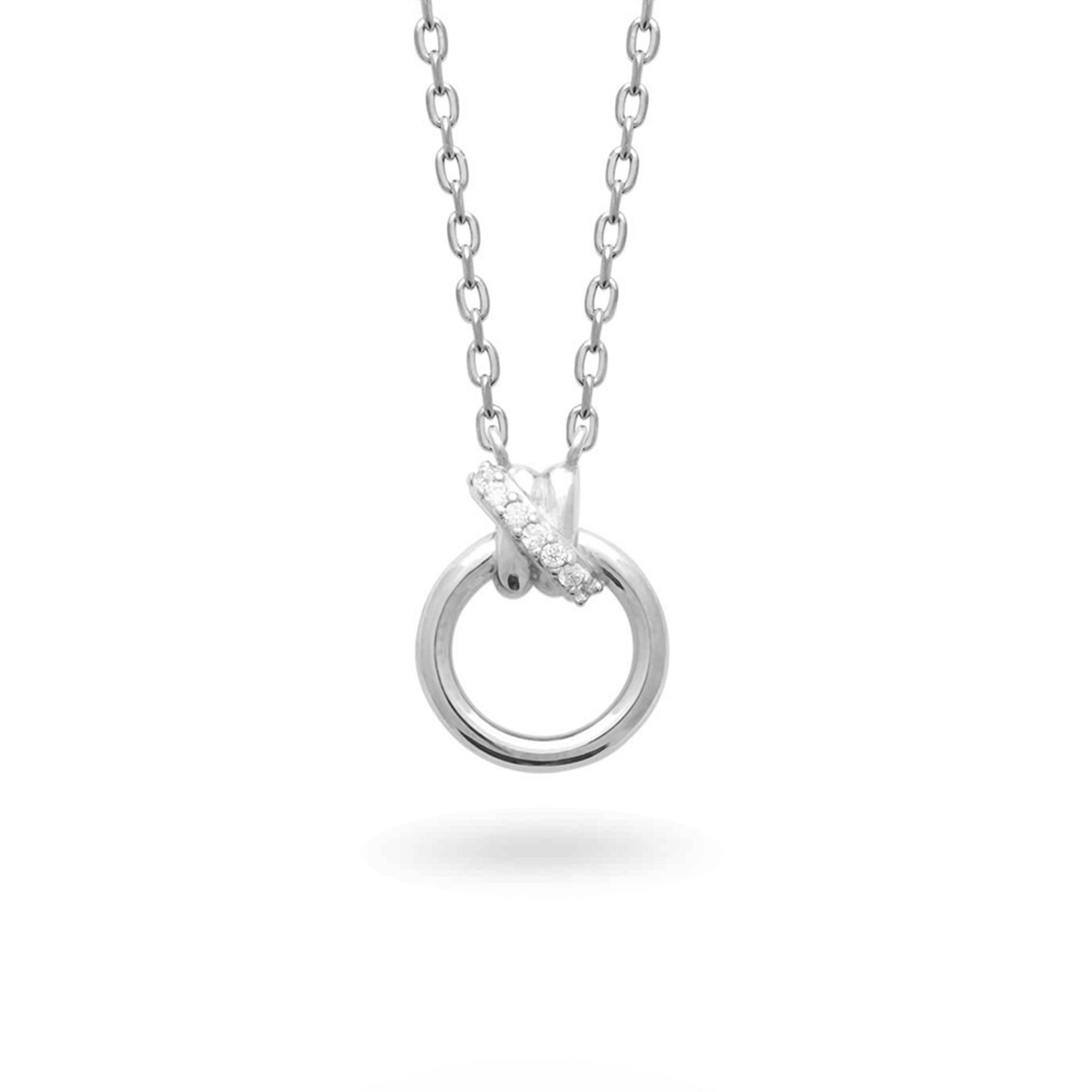 Collier personnalisable argent initiales et charms Kaïs - Bijou sur fond blanc