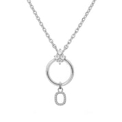 Collier personnalisable argent initiales et charms JANNY - Bijou photographié sur fond blanc