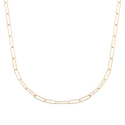  Collier doré Abby Diamant M maille fine martelée - Bijou sur fond blanc