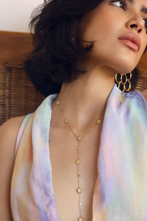 Collier cravate doré Leilani