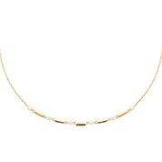Collier doré Natalia zircons - Bijou photographié sur fond blanc