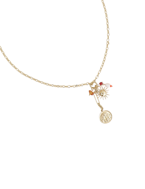 Collier sautoir doré Palmia