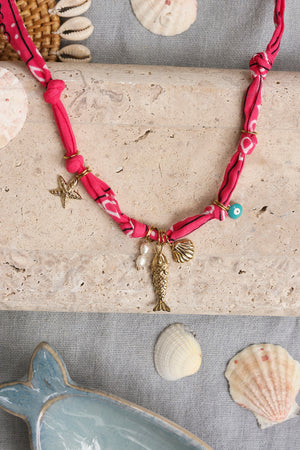 Collier doré Yarina rose