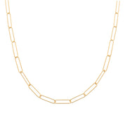  Collier doré Abby Diamant L maille fine martelée - Bijou sur fond blanc