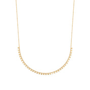 Collier doré Amore orné de pampilles en forme de cœur - Bijou photographié sur fond blanc