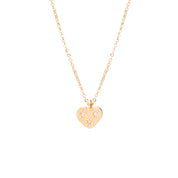 Collier doré coeur zircons Hestya - Bijou photographié sur fond blanc