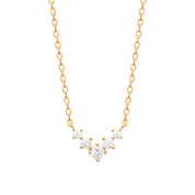 Collier doré Madysson en plaqué or avec pendentif contemporain, collection Chloé Rose Genève - Bijou photographié sur fond blanc