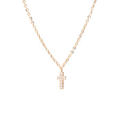  Collier doré croix zircons Xael - Bijou photographié sur fond blanc