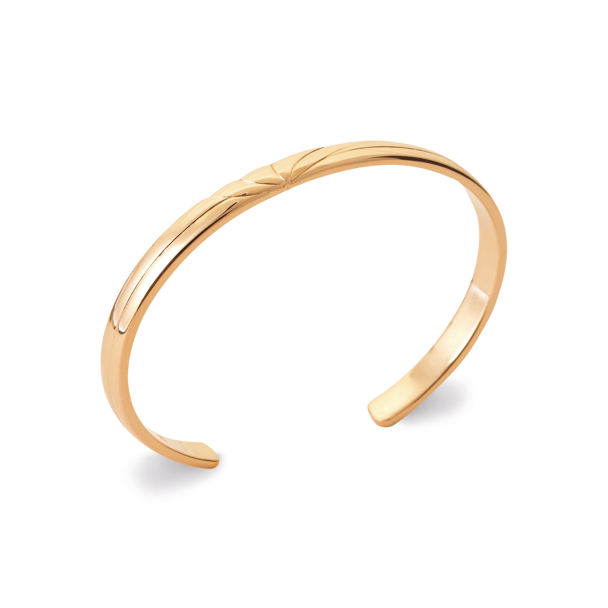 Bracelet jonc doré Linnea - Bijou photographié sur fond blanc