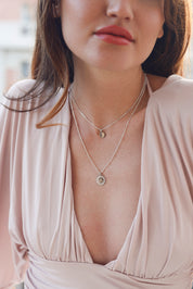 Médaille soleil Ness M en argent pour gravure - Bijou porté