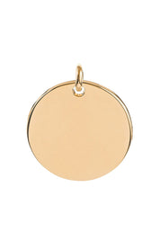 Médaille à graver dorée pour collier personnalisable Alba XL - Bijou sur fond blanc