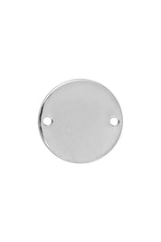 Médaille à graver argent pour bracelet cordon personnalisable Alba - Bijou sur fond blanc