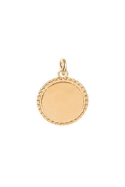 Médaille personnalisable plaqué or pour gravure femme S - Bijou sur fond blanc