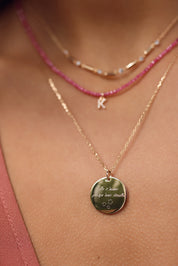 Collier doré personnalisable pour gravure NESSIE - Bijou porté