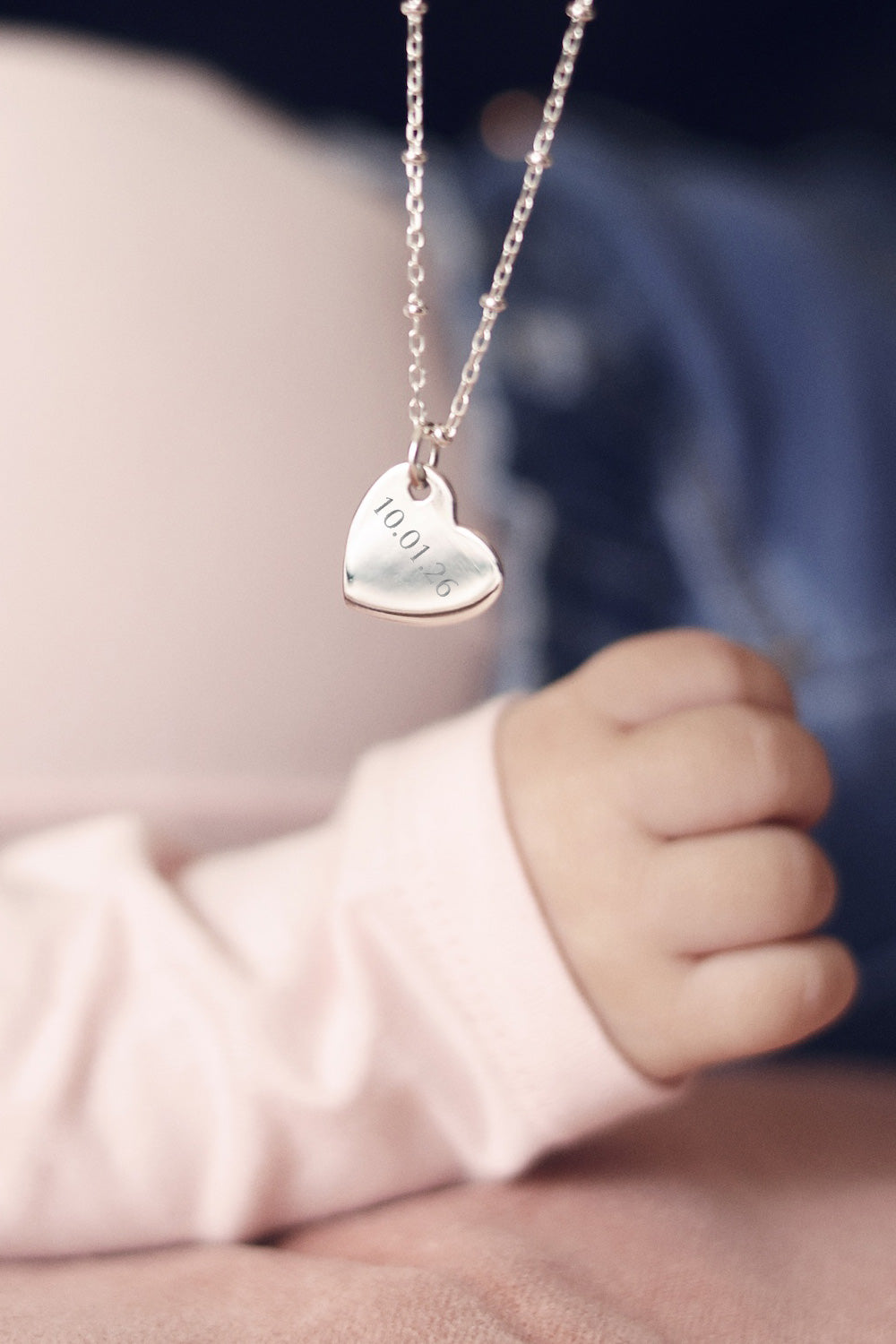  Médaille en argent Amour S en forme de cœur pour gravure  - Bijou porté