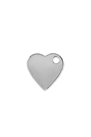 Médaille à graver argent pour collier personnalisable Amour S - Bijou sur fond blanc