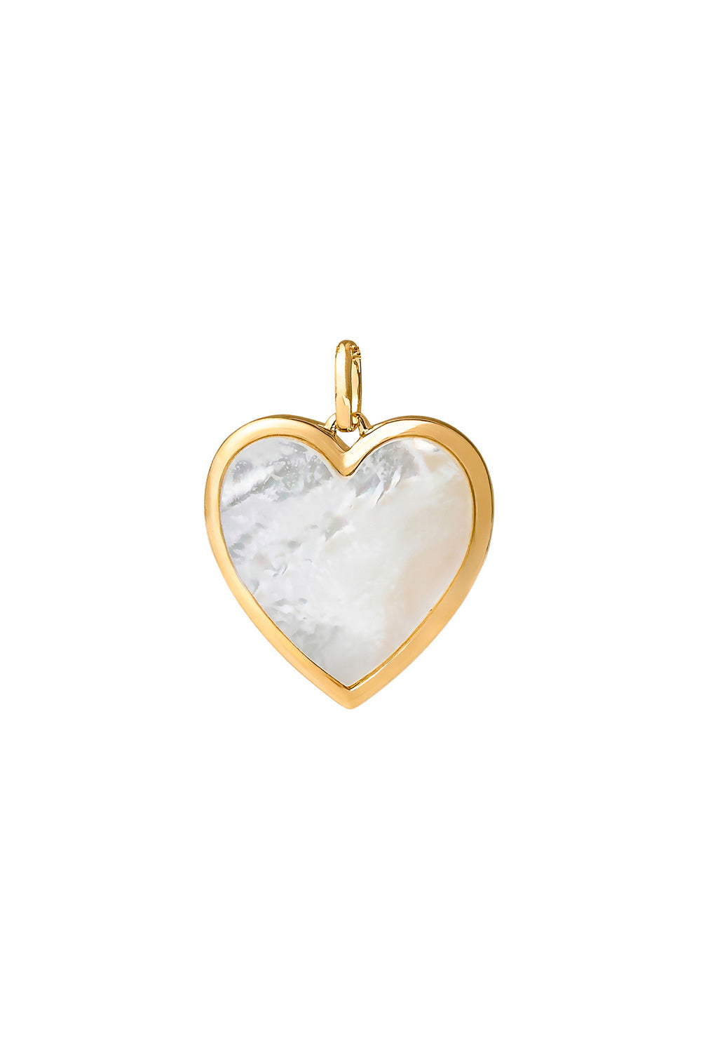 Médaille à graver dorée pour collier personnalisable Gina coeur M - Bijou sur fond blanc