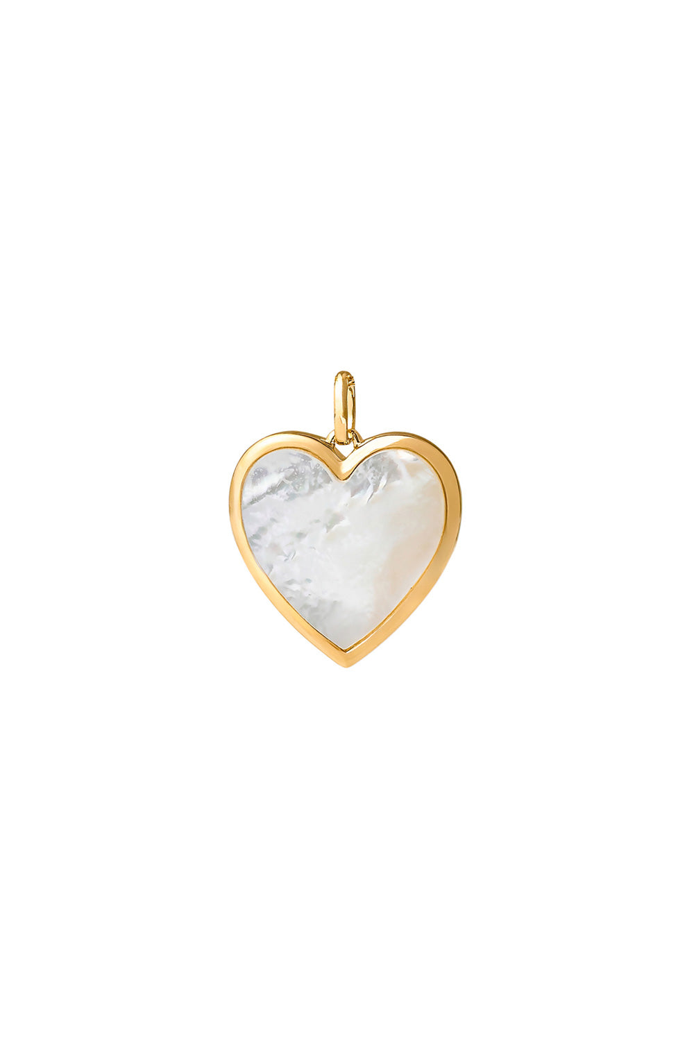 Médaille à graver dorée pour collier personnalisable Gina coeur S - Bijou sur fond blanc