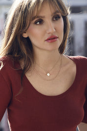 Médaille ronde simple dorée pour gravure Alba S - Bijou porté