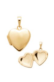 Médaillon ouvrant Mya doré en forme de cœur pour photo - Bijou photographié sur fond blanc