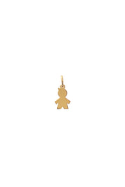 Pendentif doré petit garçon - Bijou photographié sur fond blanc
