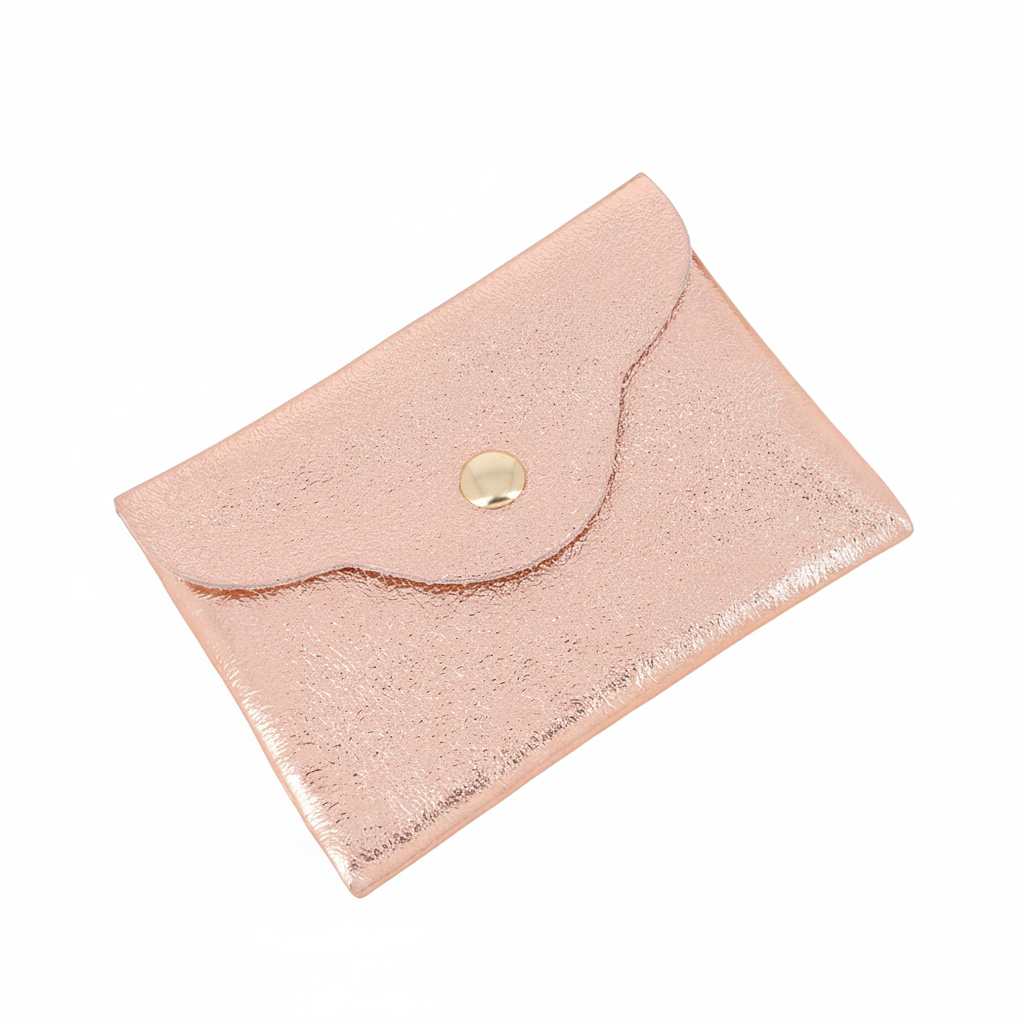 Porte-cartes en cuir recyclé Budapest champagne - Accessoire