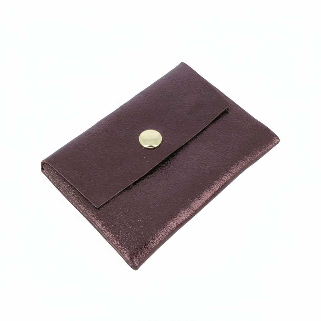 Porte-cartes en cuir recyclé Bali bordeaux - Accessoire