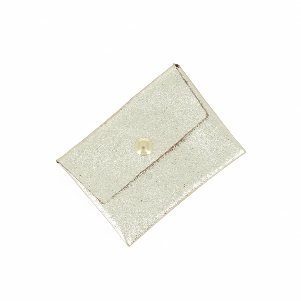 Porte-cartes en cuir recyclé Bali light gold - Accessoire