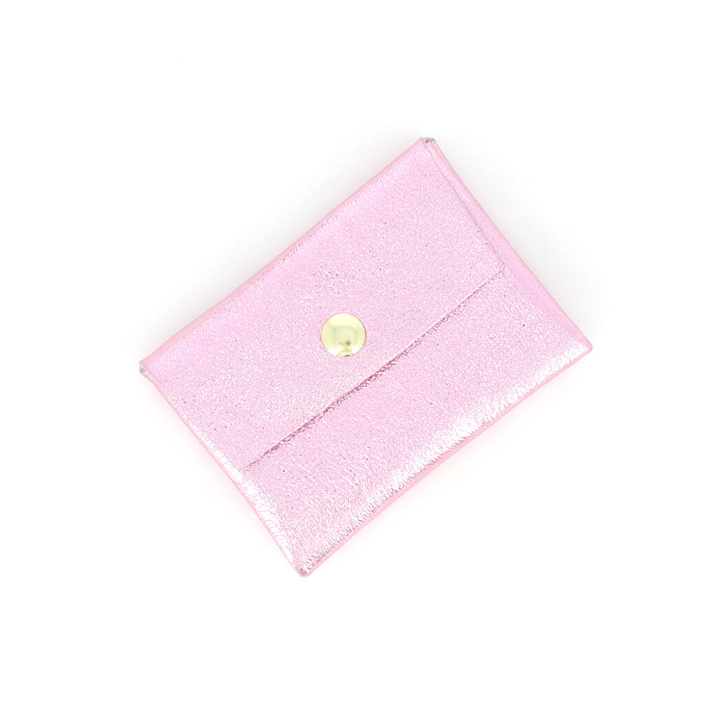 Porte-cartes en cuir recyclé Bali rose clair - Accessoire