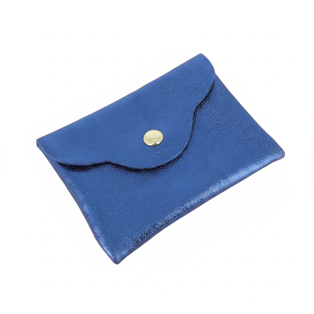 Porte-cartes en cuir recyclé Budapest bleu - Accessoire